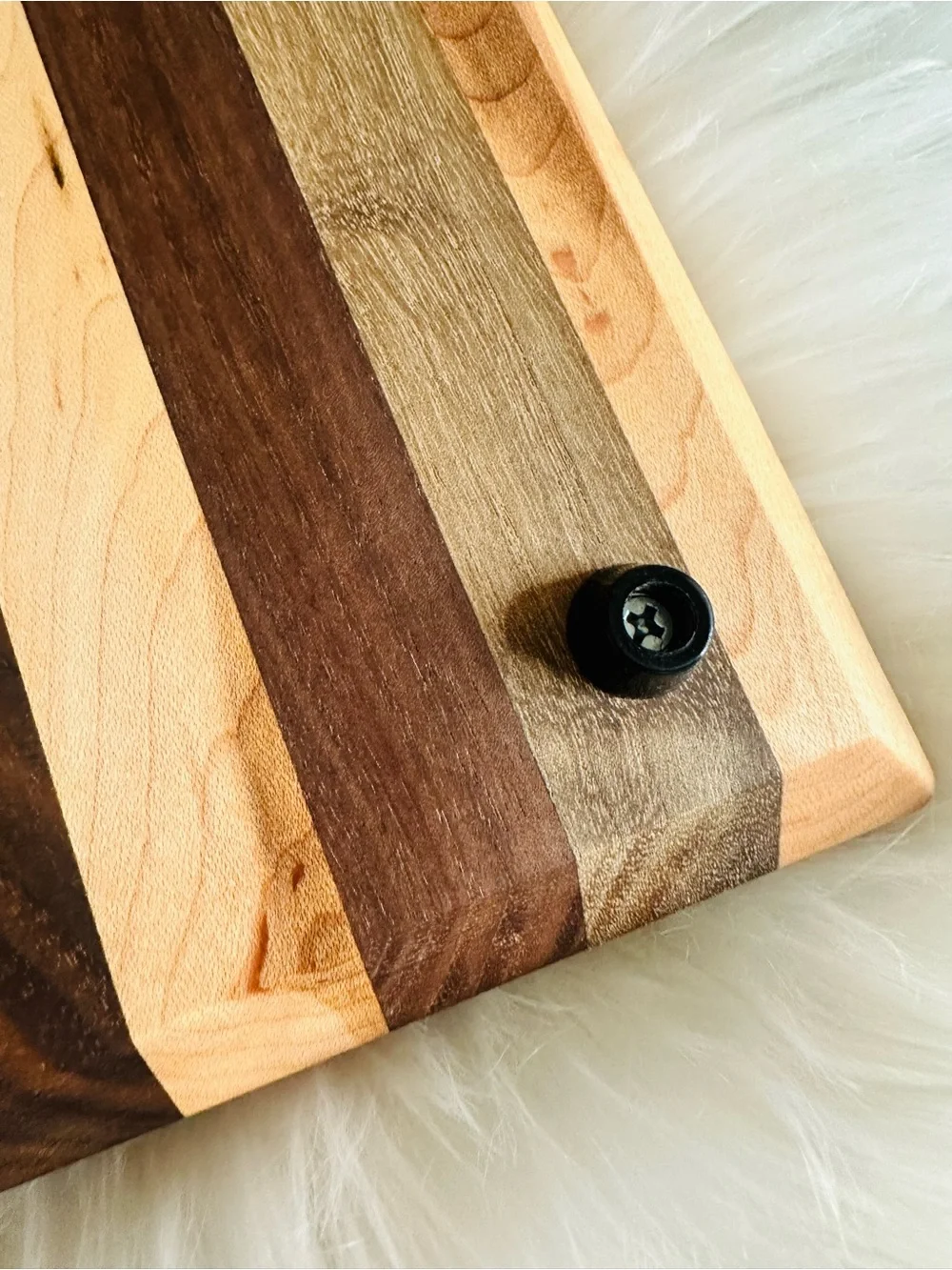 Black Walnut & Maple Wood Cutting Board-Handmade